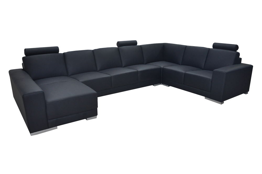 Leather sofa couch corner sofa set modern design sofa living landscape U-shape + USB