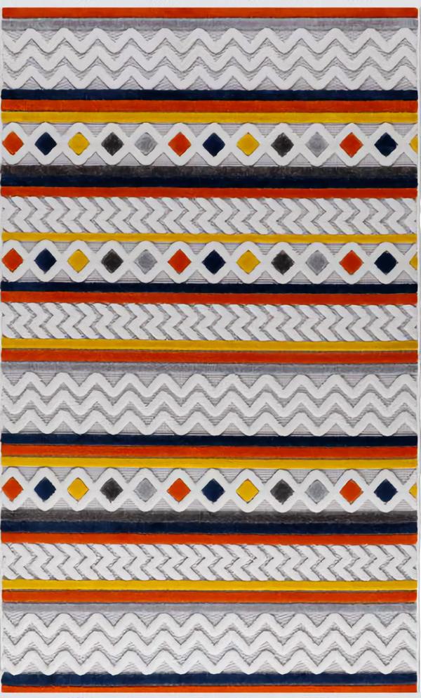 Short-pile carpet retro design ornaments colorful children\'s room living room rugs