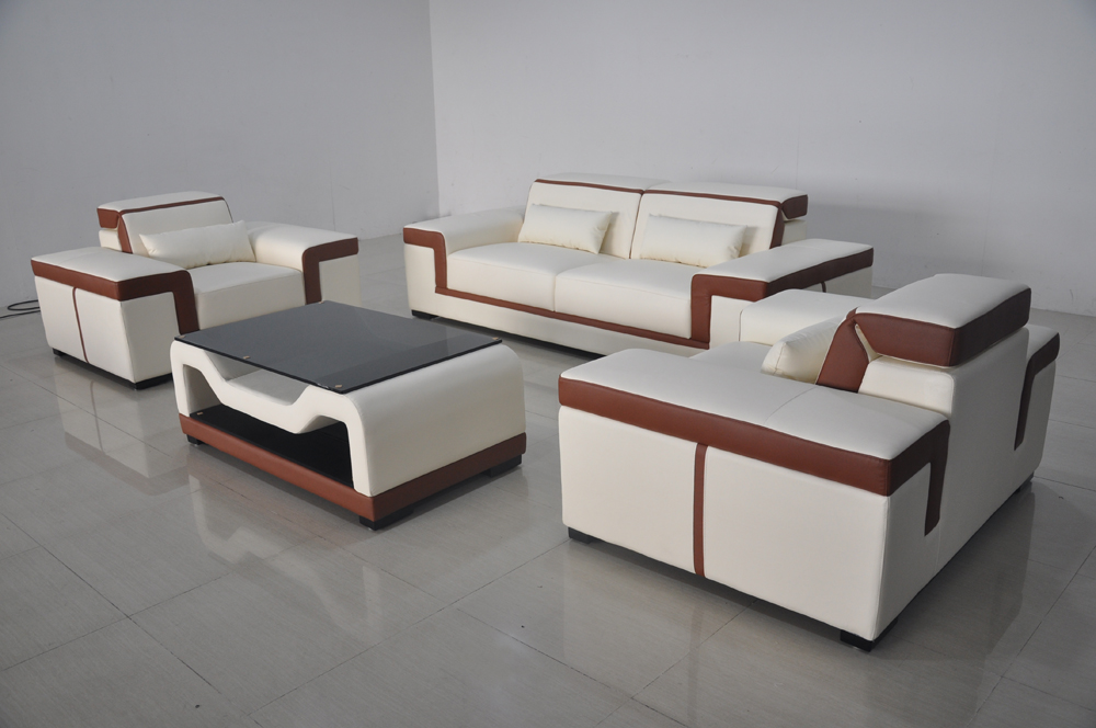 Complete set 3+2+1 + coffee table sofa leather seating group sofa set + USB