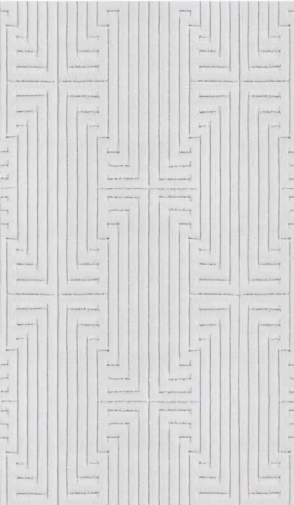 Beige carpet short pile geometric design abstract look 3D effect rugs