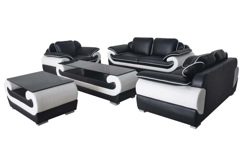 Sofa Couch Seat Upholstery Complete Set Leather Suite 3+2+1 Sofas with USB Designer
