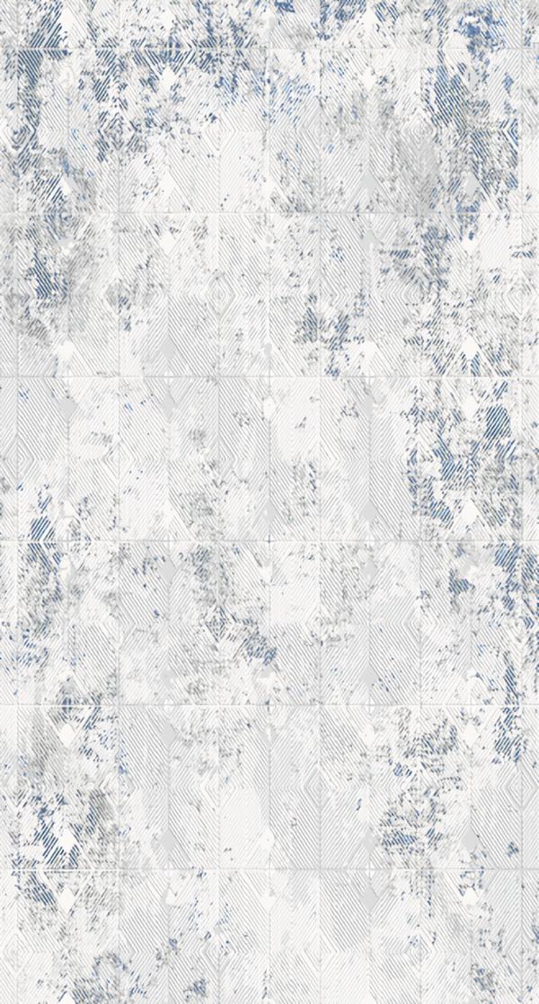 Designer carpet retro aged living room carpet short pile diamond blue rugs