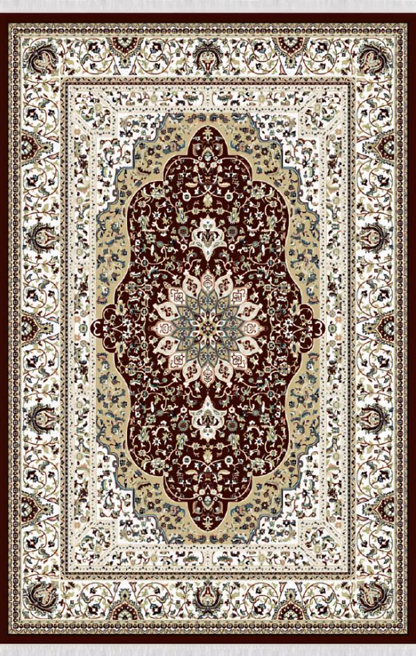 Oriental rug art carpet brown flooring short pile living room 160x230.
