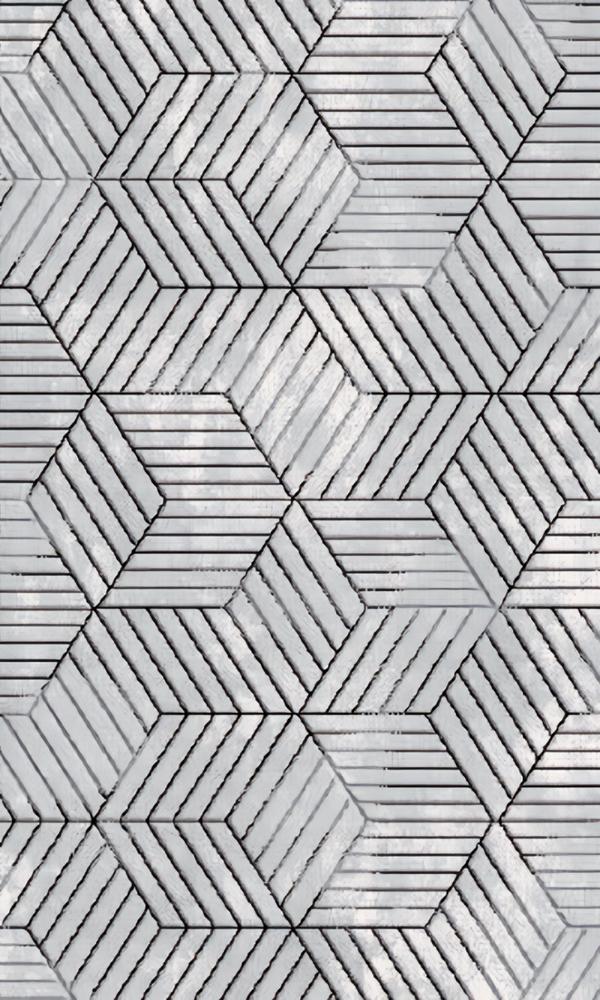 Carpet Geometric Pattern Black White Living Room Office Rugs