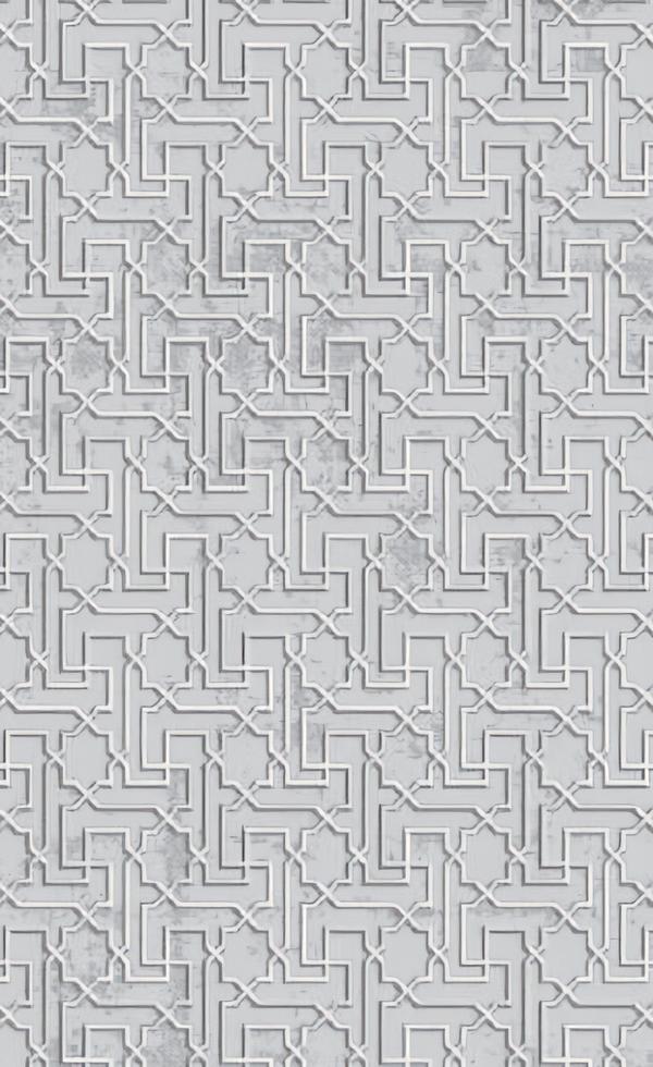 Abstract Geometric Pattern Living Room Rug Short Pile Gray