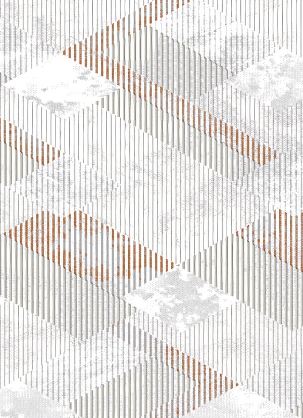 Short Pile Carpet Geometric Pattern Living Room Hallway Foyer Beige Brown