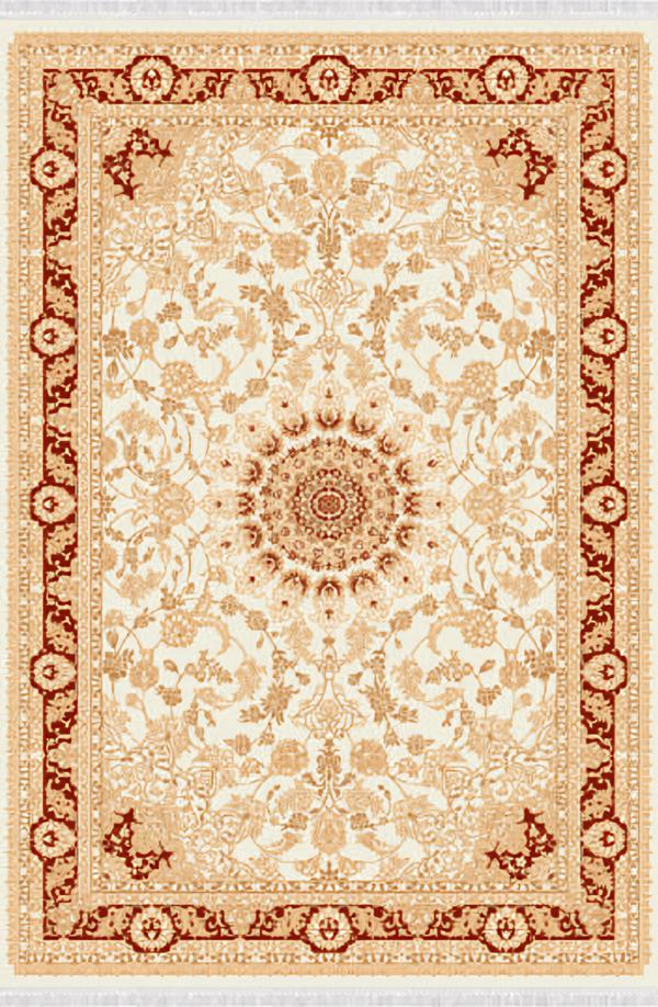 Art carpet, oriental carpet, classic carpet, vintage, short pile, beige, red.