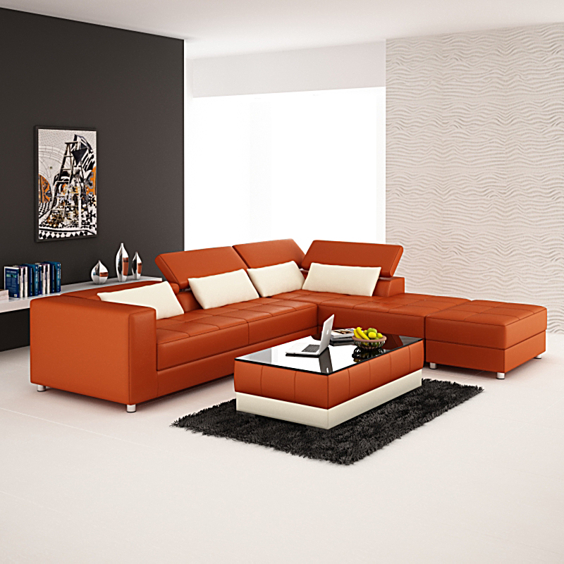 Leather sofa couch living landscape corner sofa corner set modern design sofa with USB