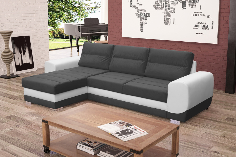 Sofa sofa bed designer sofa with bed function + storage bed corner sofa couch NEW