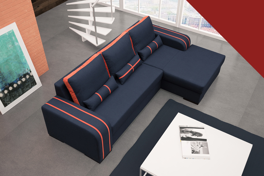 Sofa sofa bed designer sofa with bed function + storage box corner sofa couch NEW