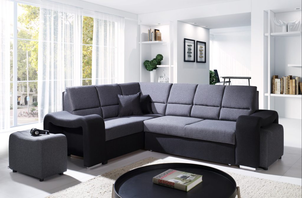 Sofa, sleeper sofa, designer sofa with bed function + storage box, corner sofa, couch NEW!!