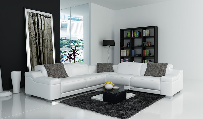 Leather sofa with USB Sofa Couch Living area Corner sofa Corner set Design K5002B