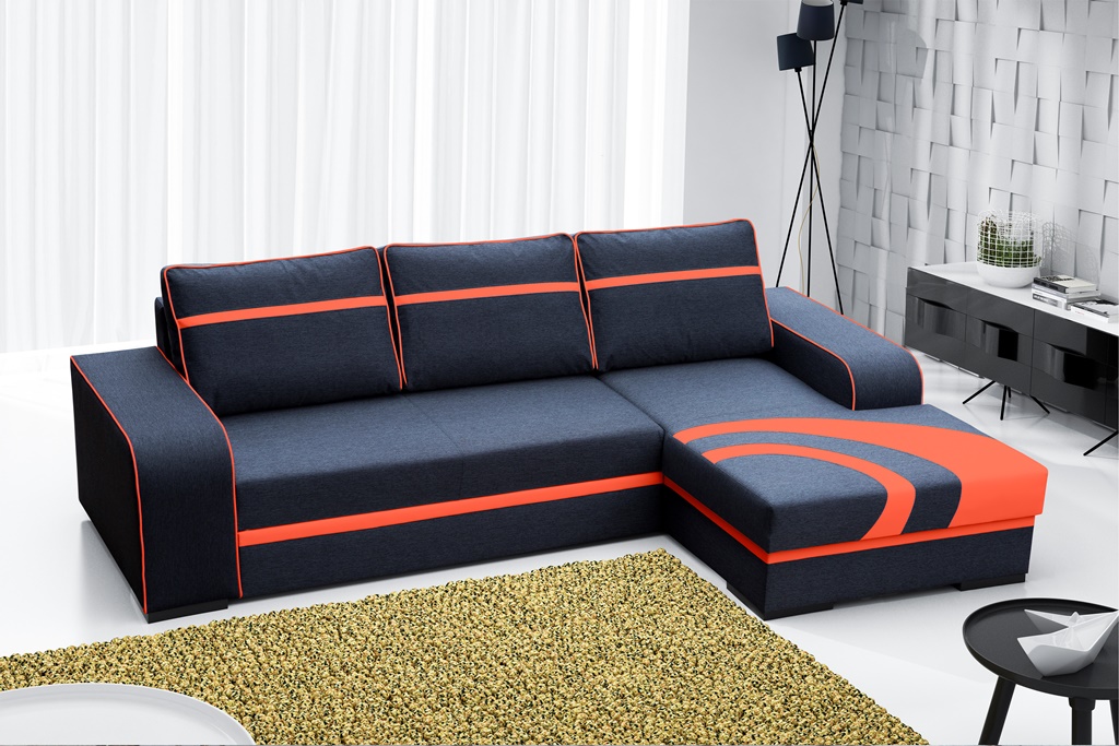 Sofa bed corner sofa couch bed function upholstered corner suite sleeping function new