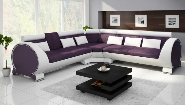 Corner sofa VIGO Couch sofa corner set leather sofa leather textile fabric LT01 corner couch