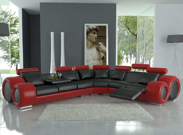 LEATHER SOFA LEATHER COUCH CORNER SOFA LIVING ROOM SET BLACK WHITE CORNER COUCH DESIGN SOFA