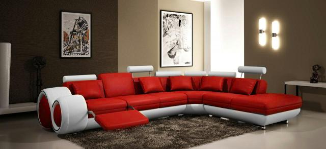 LEATHER SOFA LEATHER COUCH CORNER SOFA SET SOFA COUCH LIVING LANDSCAPE Berlin V NEW