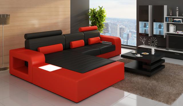 LEATHER *MOD H2209 BETA* CORNER COUCH SET LEATHER SOFA NEW SOFA SET CORNER SOFA