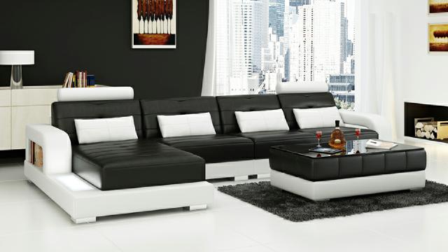 LEATHER SOFA CORNER SOFA SOFA SET DESIGNER COUCH LIVING AREA SOFA CORNER COUCH !!