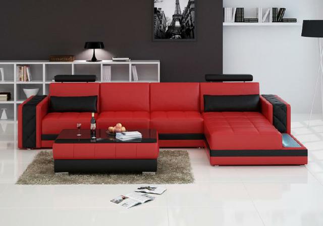 Corner sofa leather sofa big XXL U-shaped living landscape sofa couch set new H2211B