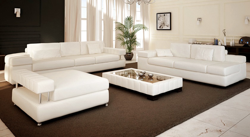 Sofa set sofa couch designer leather sofa 3+2+1 couch upholstery seating set Mersburg