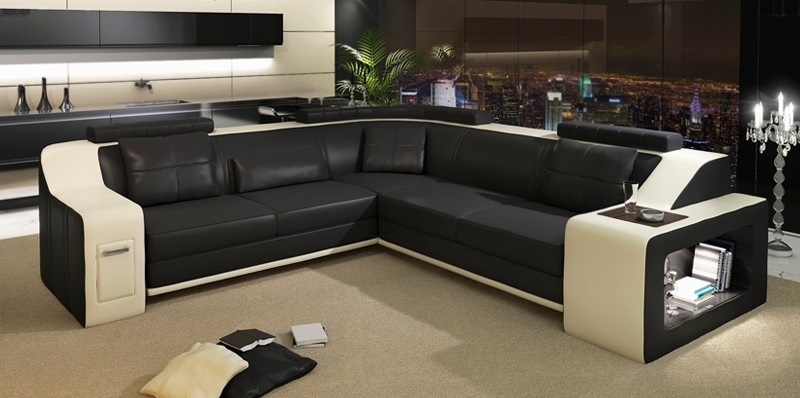 Corner sofa leather textile sofa couch upholstered living landscape L set seating Isching F