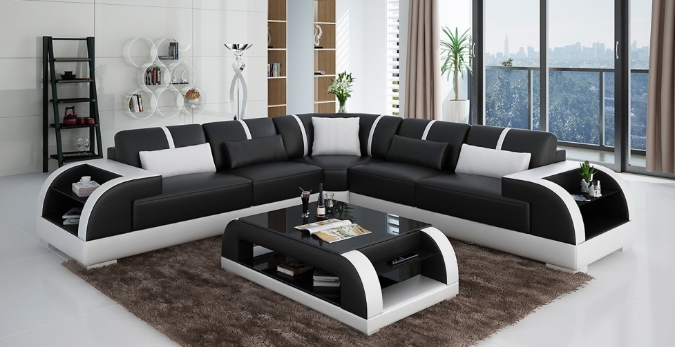 Living landscape corner sofa designer sofa corner couch upholstered seat corner new Rodos SW