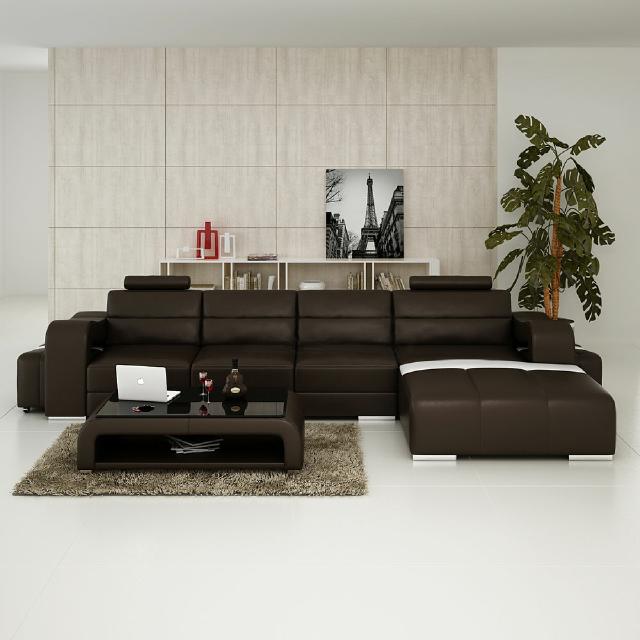 LEATHER SOFA CORNER SOFA COUCH DESIGNER PISA LIVING LANDSCAPE COUCH New SOFA L SHAPE BETA
