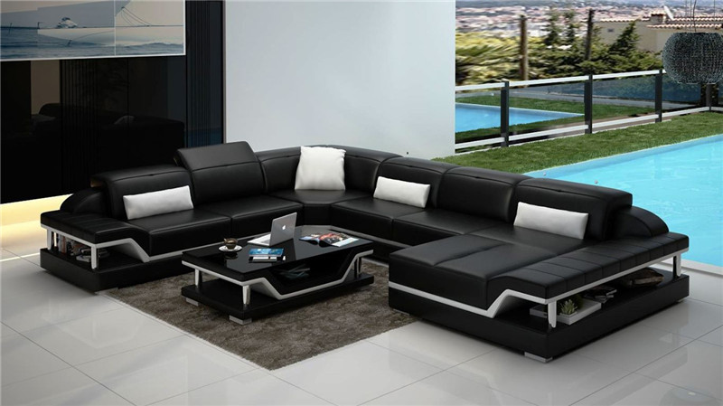 Designer sofa couch corner sofa with ottoman upholstery set living landscape U-shape