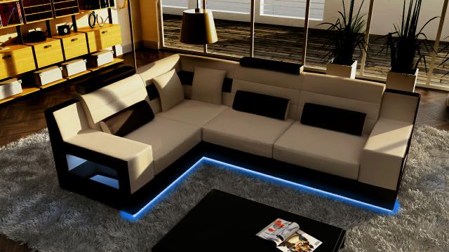 Sectional sofa set textile fabric leather sofas living area sofa couch upholstered corner