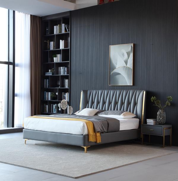 Black designer youth luxury complete double bed bedroom new