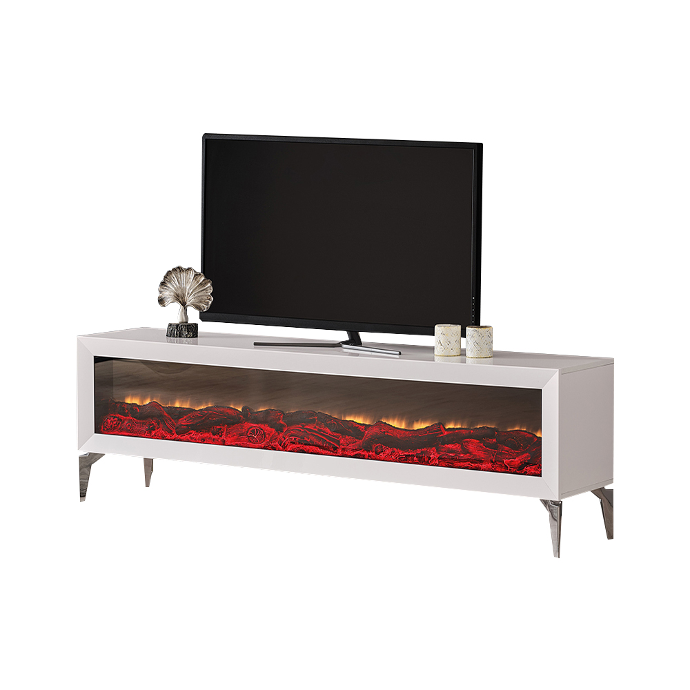 Fireplace electric fireplace media TV lowboard TV stand television 199x41 sideboard