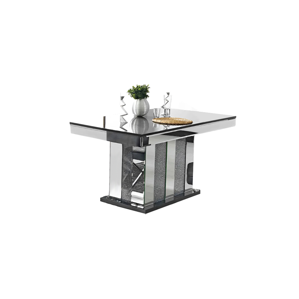 Dining table design glass table mirror tables 180x90
