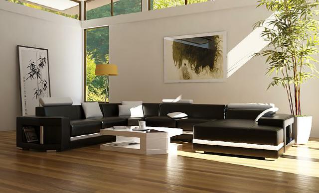 Corner sofa upholstered living room couch sofa living area U-shape seating corner PH2673