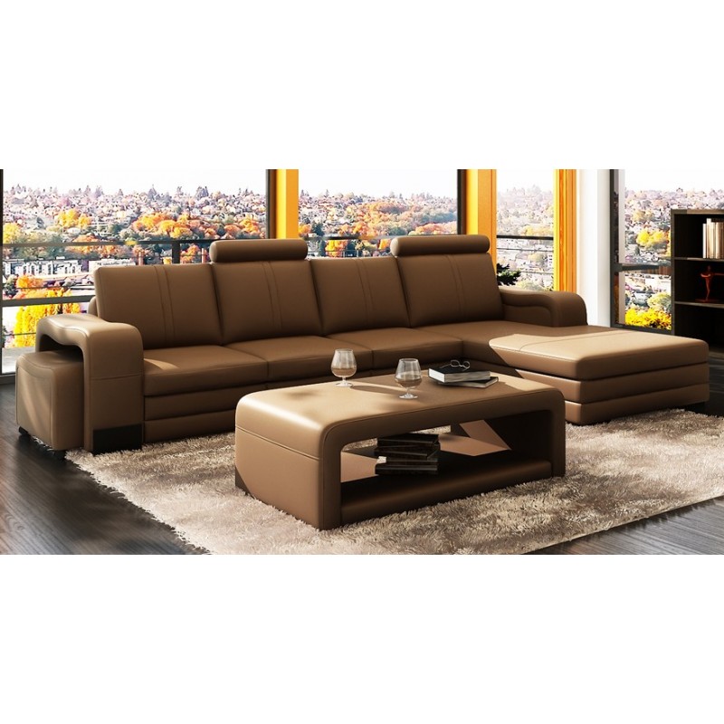Corner sofa with USB cushions, corner seating set, living landscape, L-shape FrancoD new