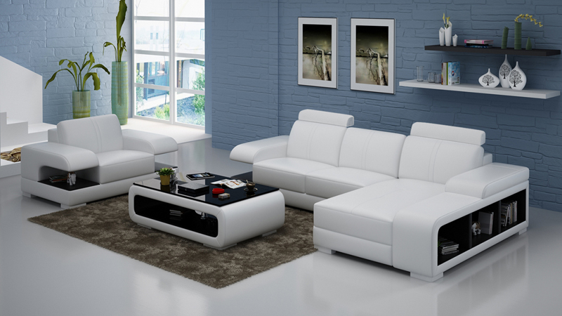 Leather sofa couch living area corner sofa armchair set modern sofa new G8028E
