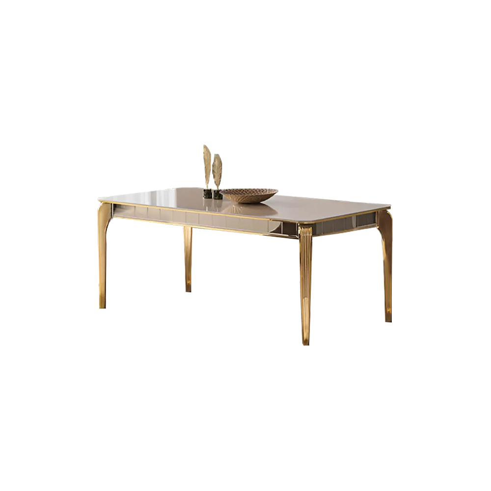Dining table luxury table metal gold dining room modern