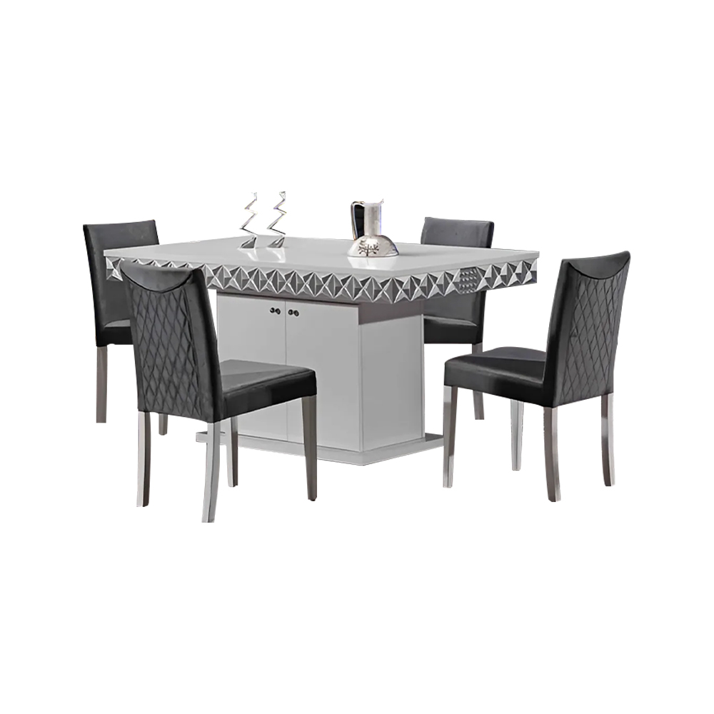 Dining room set dining table dining corner dining group chairs white 7-piece table