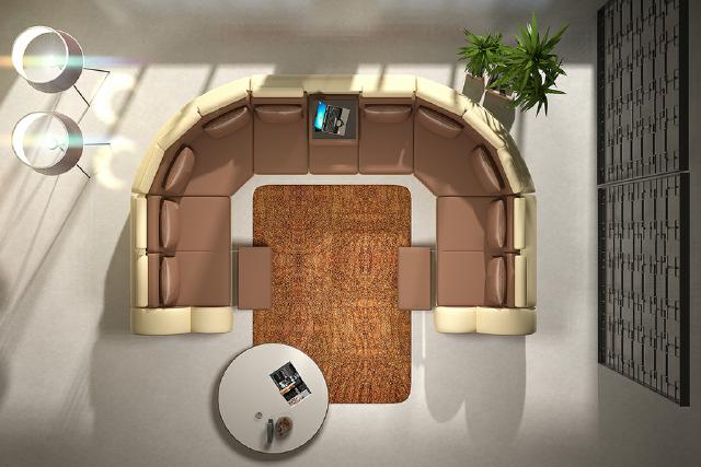 Leather sofa with USB cushions, sofa, corner sofa, living landscape, giant XXL relax, new