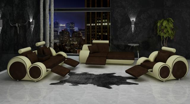 Leather sofa textile fabric sofa set 3+chaise+1 USB living landscape set