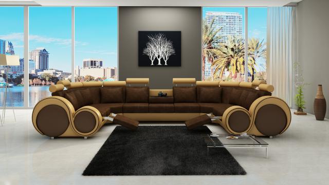 Modern textile couch corner seating upholstery cozy couches XXL big living landscapes