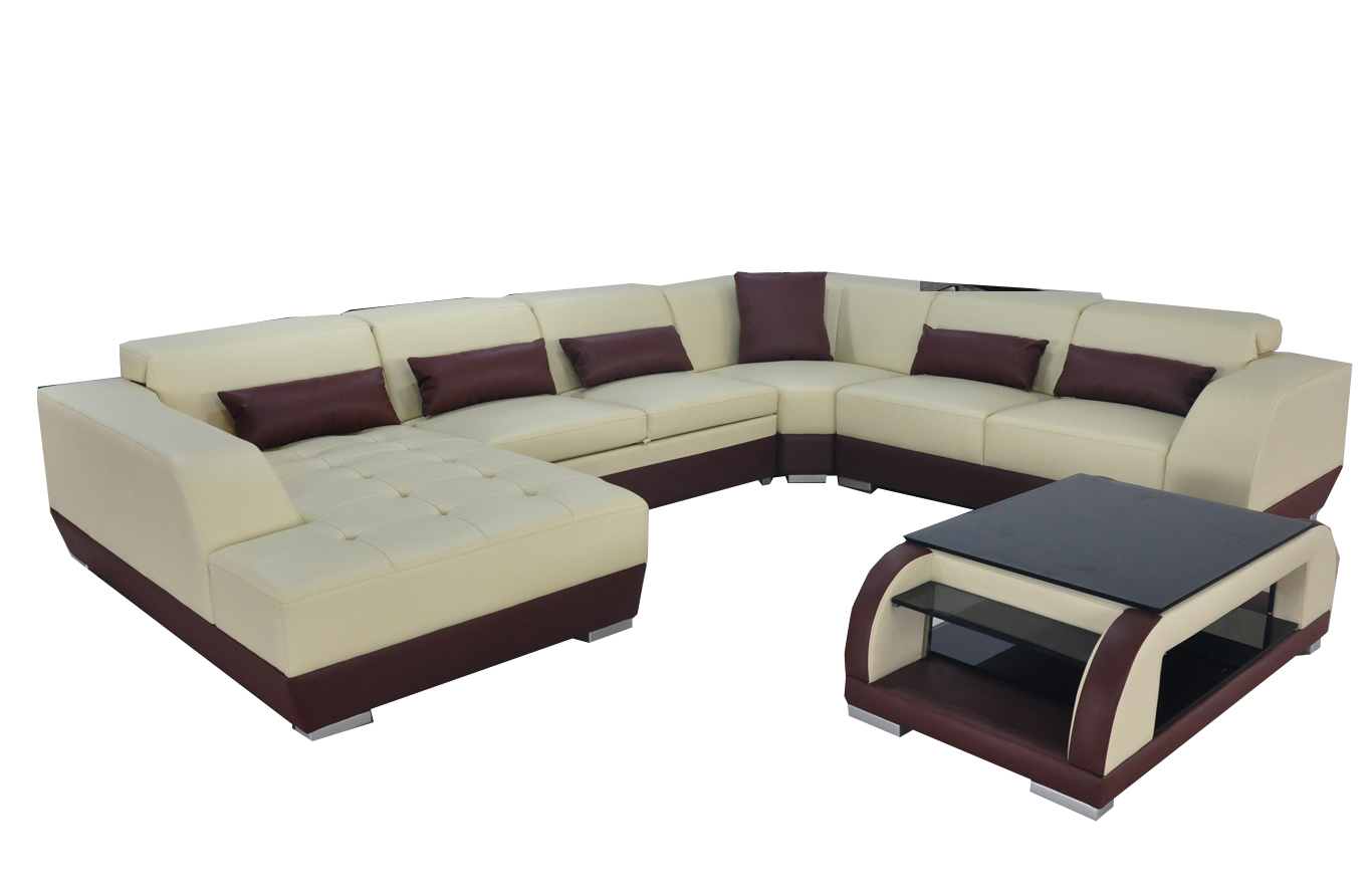 Leather Sofa Couch Upholstered Corner Designer Living Room Set Corner New Set