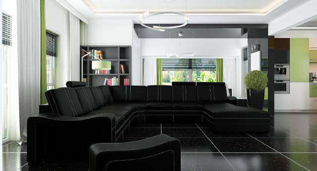 Leather sofa with USB living area corner sofa new set sofa XXL leather sofa couch