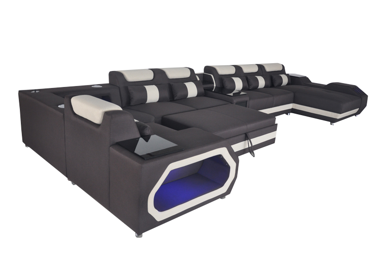 Luxury sofa corner couch modern living landscape sofas corner suite + light + USB