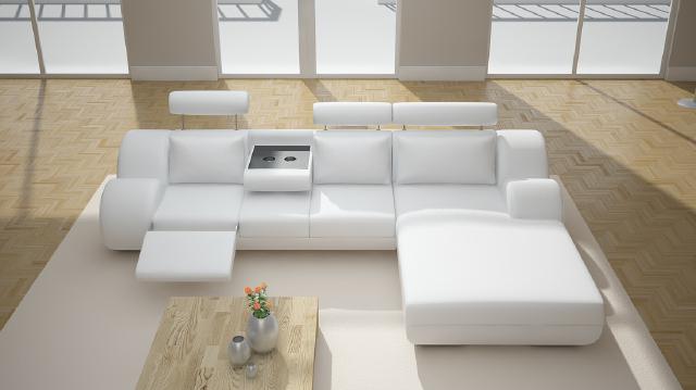 Designer corner sofa living room furniture, couch, sofa, upholstered leather sofa with USB.