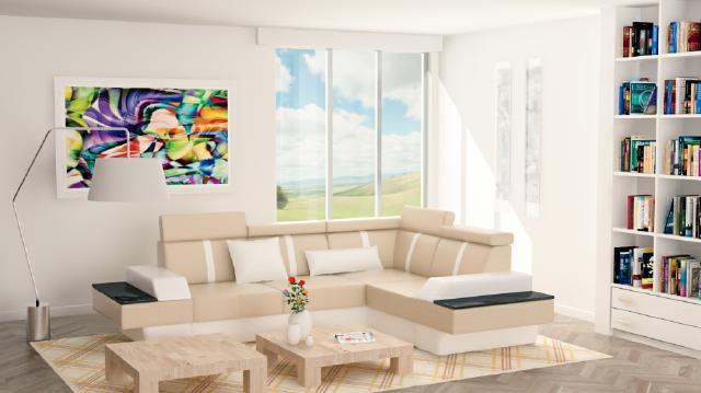 Designer living area corner sofa new couch sofa upholstered leather sofa + USB, set