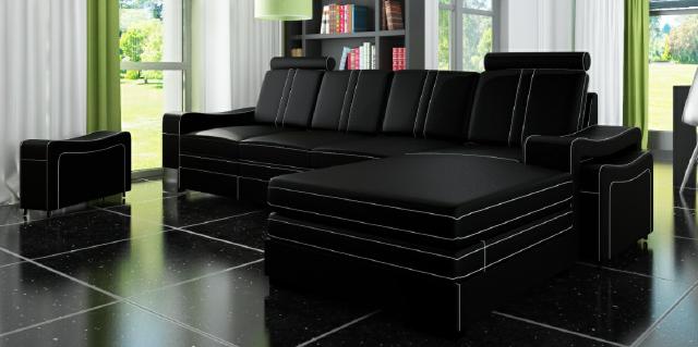 LEATHER SOFA USB LEATHER CORNER SOFA LIVING LANDSCAPE CORNER SOFA SET SOFA Custom-made