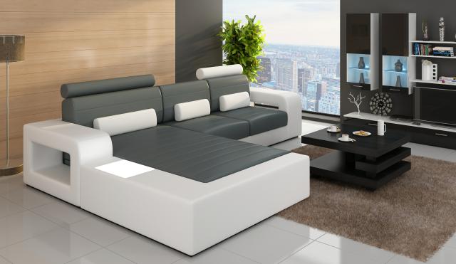 LEATHER SOFA with USB SET CORNER SOFA H2209 BETA SET LEATHER COUCH custom sizing