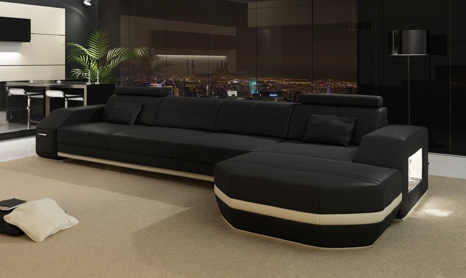 Design corner sofa with USB couch upholstery corner set leather sofa corner living landscape
