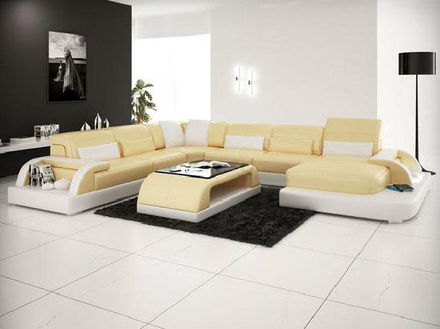 Corner sofa upholstered sofa corner set couch modern designer sofas U shape leather + USB