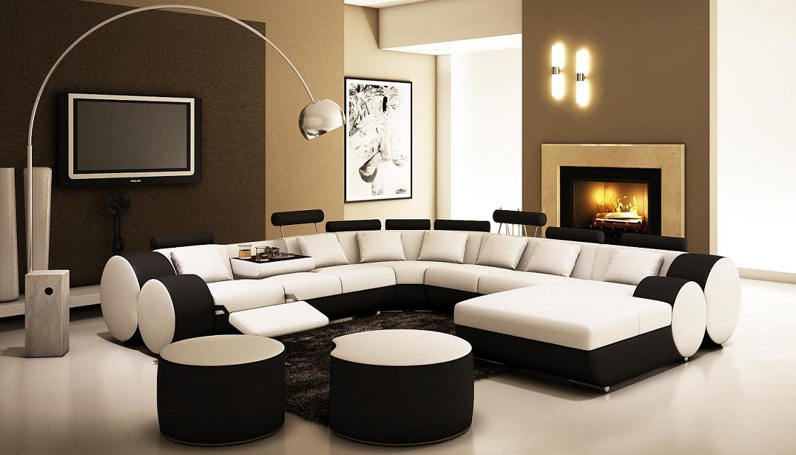 Designer Leather Sofa + USB Big Living Room Sofa Couch Upholstery Set Corner Sofa